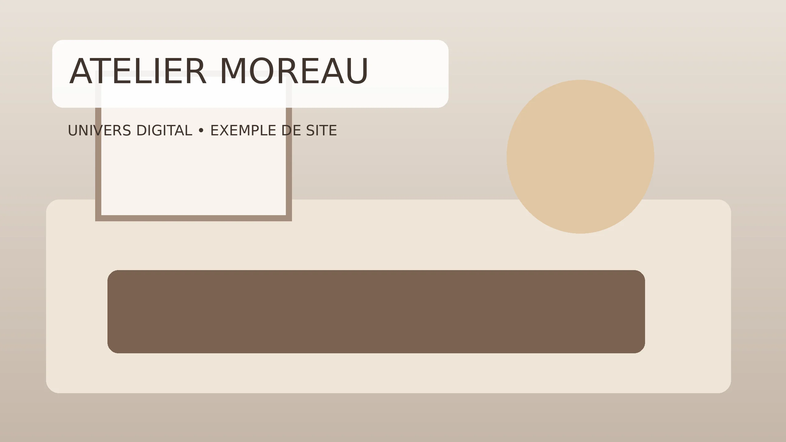Exemple de site pour un atelier de décoration